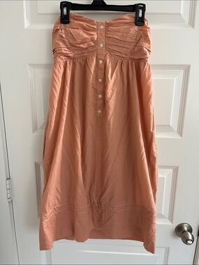 To the Max Strapless Button-Front Sundress
